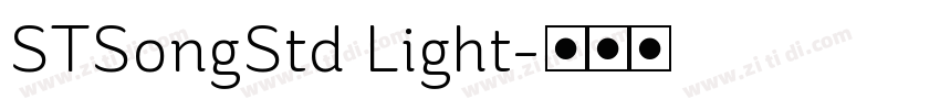 STSongStd Light字体转换